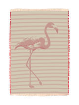 Pink Flamingo Stripes Towel