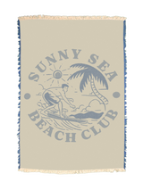 Sunny Sea Beach Club In Dark Blue Towel