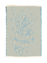 Good Vibes In Light Blue Towel