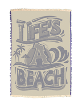 Lifes A Beach In Purple Towel