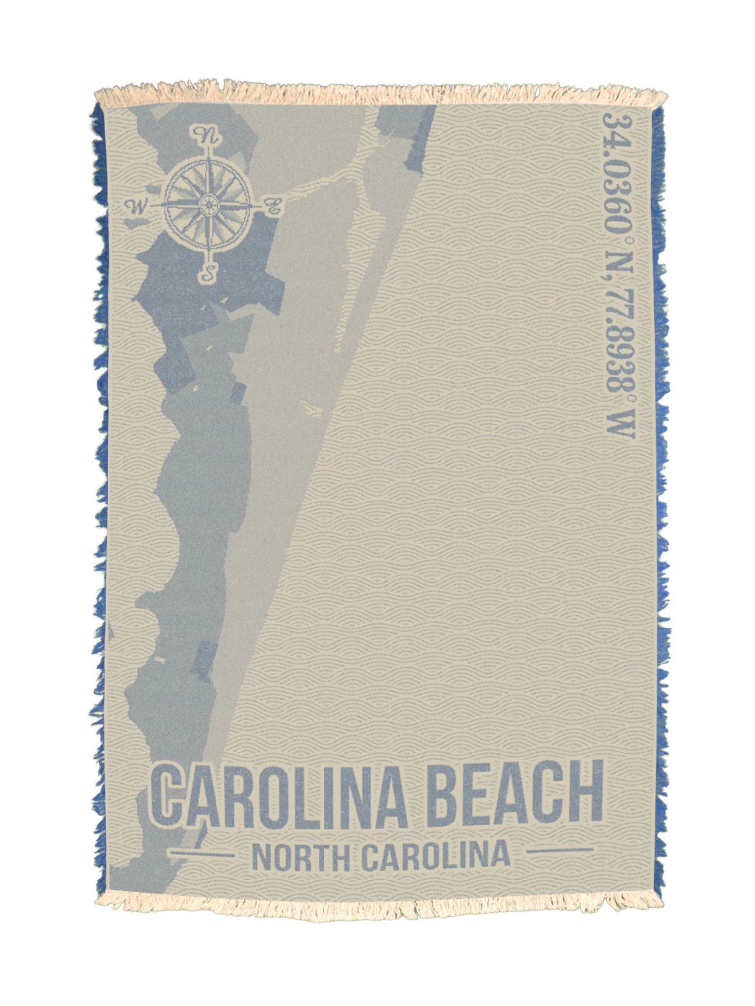 Carolina Beach Coordinates Towel
