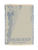 Carolina Beach Coordinates Towel