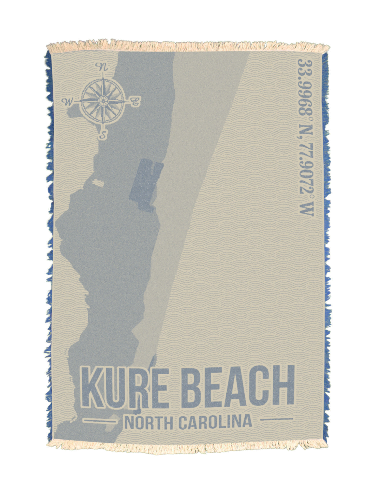 Kure Beach Coordinates Towel