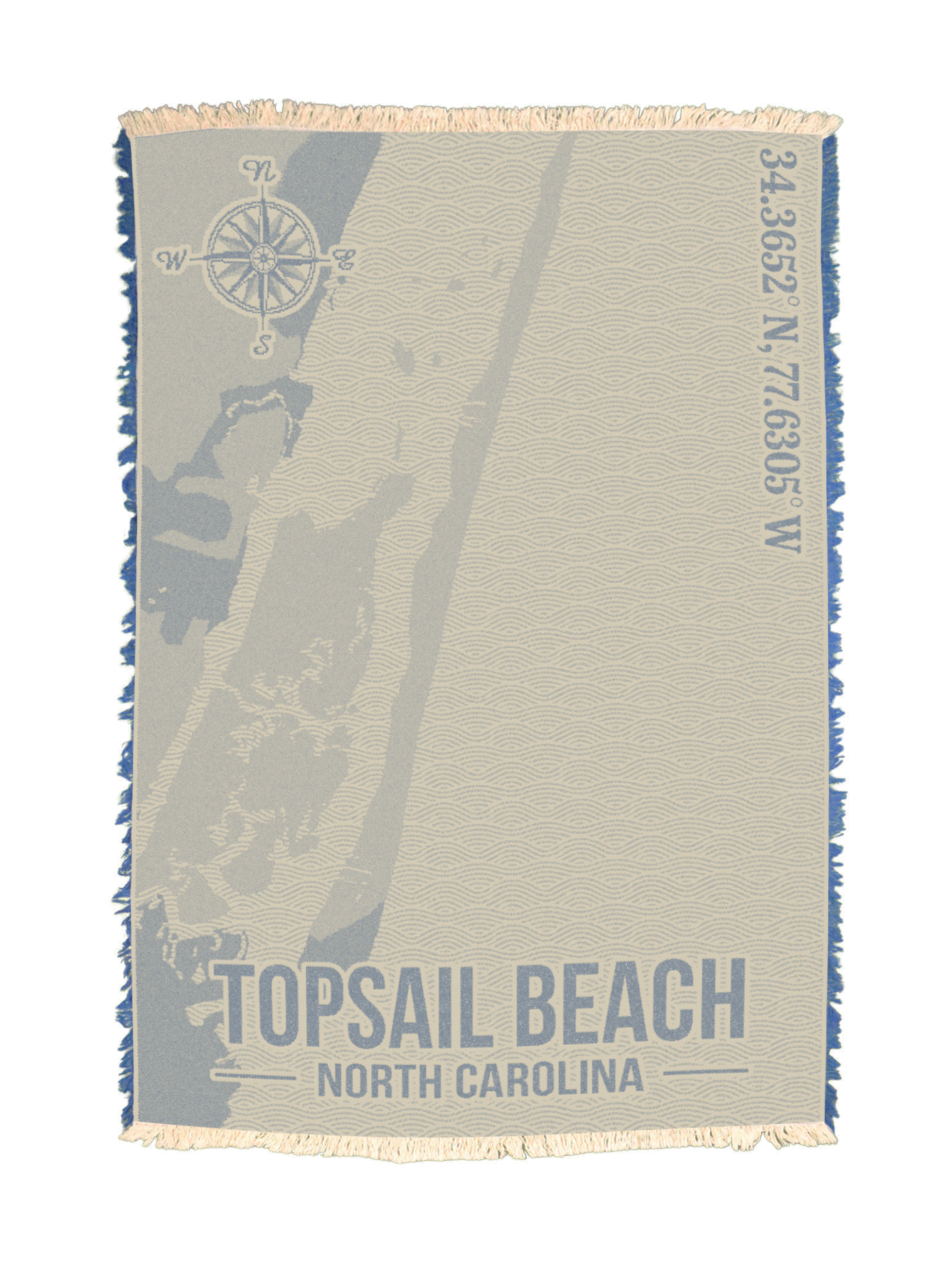 Topsail Beach Coordinates Towel