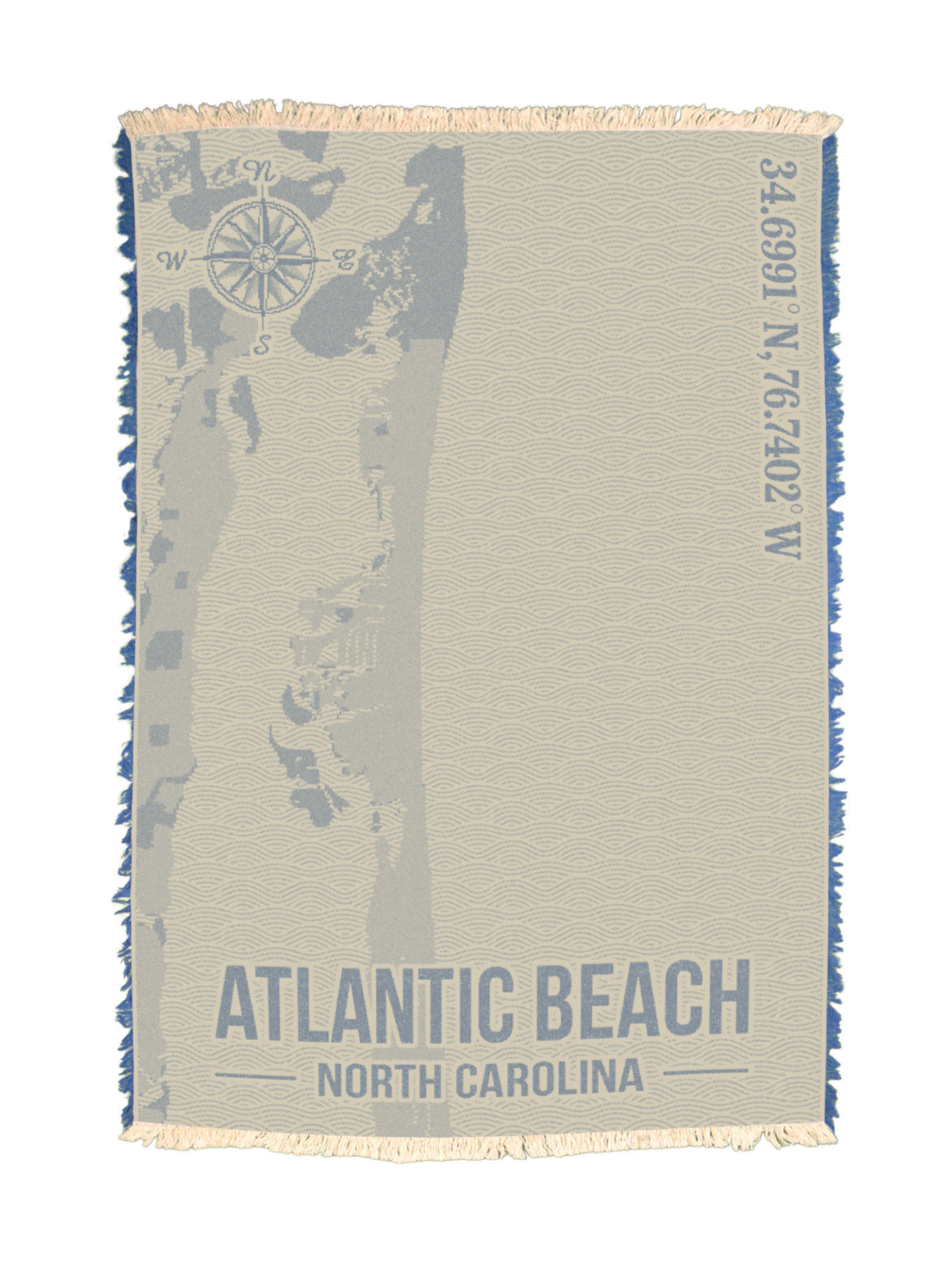Atlantic Beach Coordinates Towel