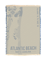 Atlantic Beach Coordinates Towel