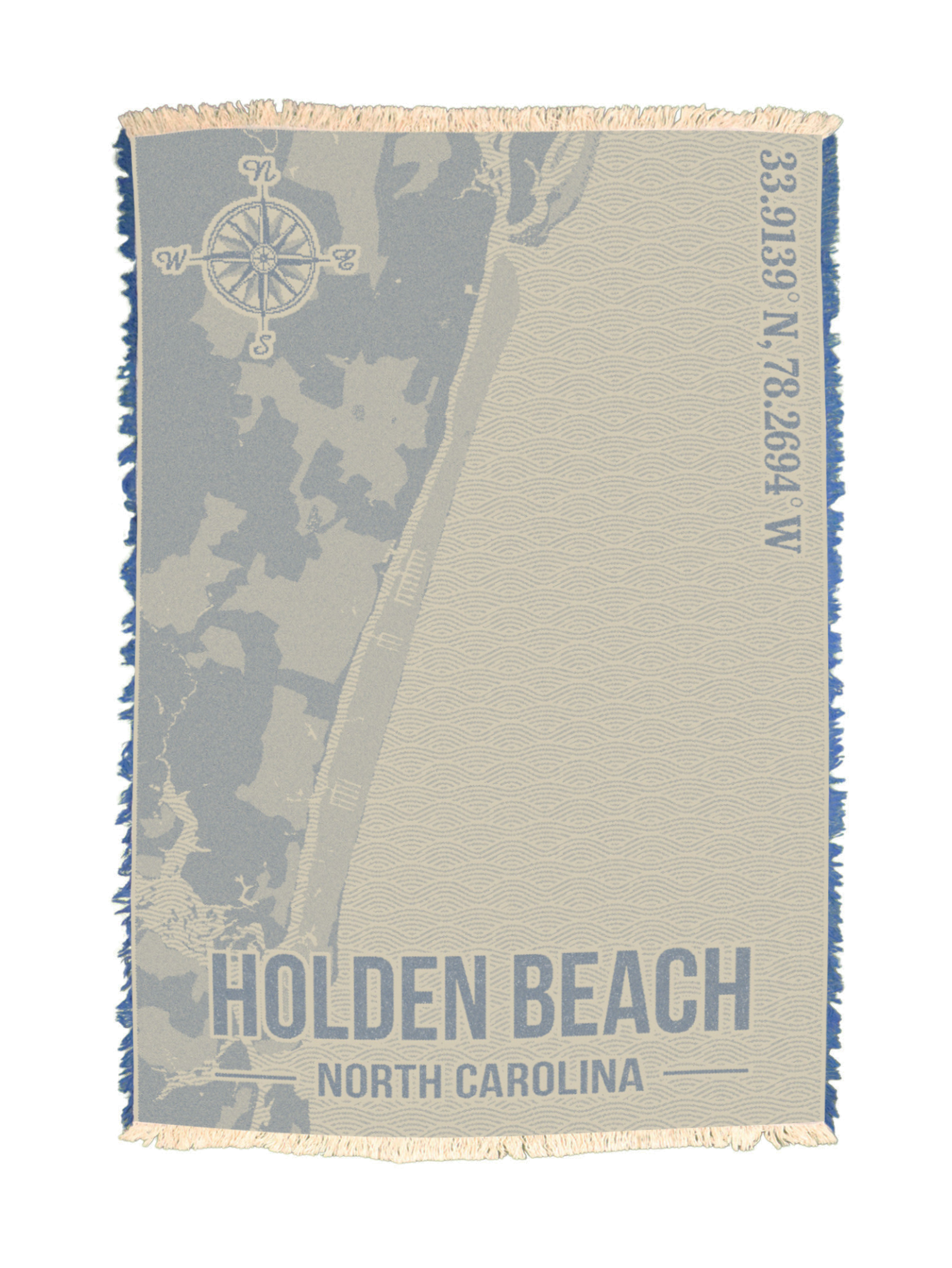 Holden Beach Coordinates Towel