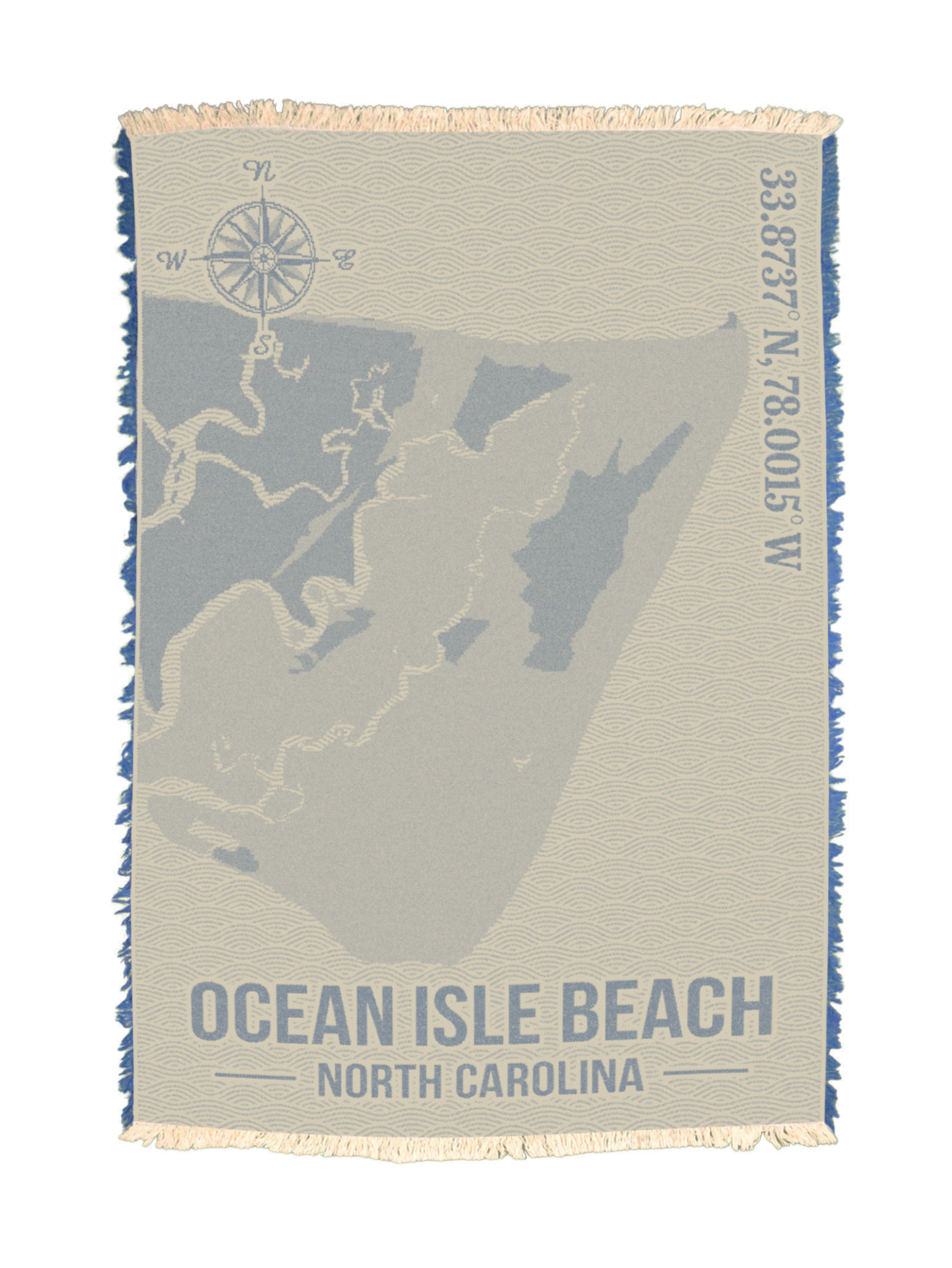 Bald Head Island Coordinates Towel