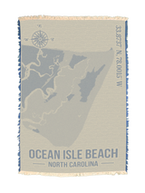 Bald Head Island Coordinates Towel