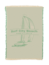 Sailing In Surf City Beach Towel