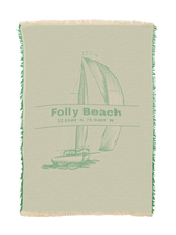 Sailing In Folly Beach Towel